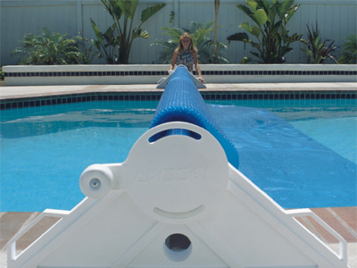 Above Ground Swimming Pool Solar Cover Blanket Reel - Up to 21' Wide